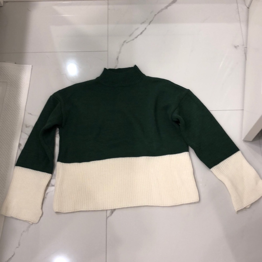 Color block turtleneck